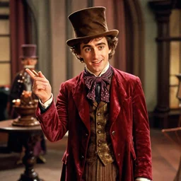 film still of Daniel Radcliffe as Willy Wonka in Willy Wonka and the Chocolate Factory 1971