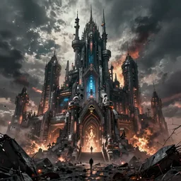 an beautiful render of an alien cyberpunk castle, futuristic, post apocalyptic nuclear war, concept art riot cinematic bio hazard by zdislaw beksinski and fvckrender and visualdon trending on cgsociety unreal engine 5