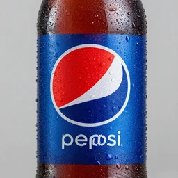 Photo realistic spicy pepsi dripping beads of water