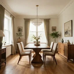 symmetry, parallax mapping of dining room