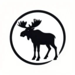 company logo depicting a moose, clean vector art