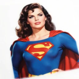 high quality presentation digital print of a cara delevigne as supergirl, soviet propaganda style