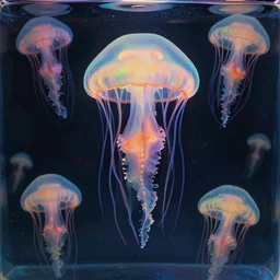 a cacophony brain jellyfish suspended in rainbow liquid of art, platonic, obscure, atlantis, dan mumford, moebius, craig mullins,