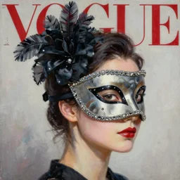 masquerade ball mask, korean audrey hepburn, vogue magazine, elle magazine, greg rutkowski, john singer sargent, trending on artstation, oil painting, intricate, side profile