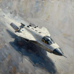 minimalist concept art spaceship, long deliberate brushstrokes, concept art oil painting, textured paint by john berkey
