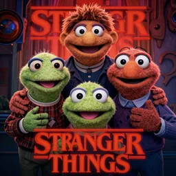 the muppets in stranger things, movie poster trending