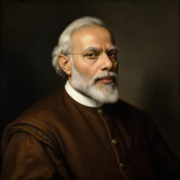 A Renaissance portrait painting of Narendra Modi by Giovanni Bellini