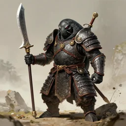 a tardigrade warrior with a claymore