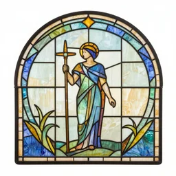 “ allomancy symbols in stained glass art nouveau style ”