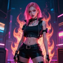 🐐 🔥 cyberpunk lady