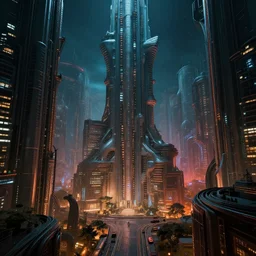 discovery of a highly advanced cyberpunk underworld metropolis designed by carlo scarpa with dark lighting in the style of thomas cole, cinematic lighting, raytracing, 8 k, octane render, volumetric, vivid, beautiful, hyperrealism