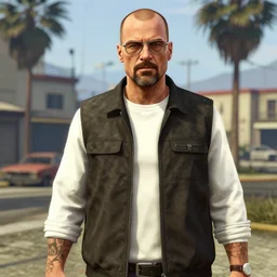 walter white gta 5 painting, unreal engine 5 detail, by gta 5