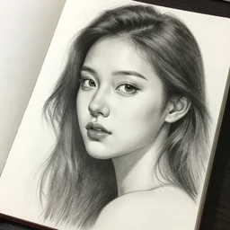 sketchbook pages charcoal, magnificent, close up, details, sharp focus, elegant, highly detailed, illustration of a beautiful girl looks like an alien, by jordan grimmer and greg rutkowski, intricate, beautiful, trending artstation, pixiv, digital art