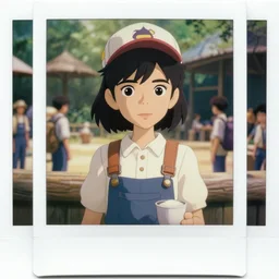a 3 d film animation still polaroid portrait of a very confident 1 9 5 0's zoo keeper girl, finely detailed features, sun light, at a busy zoo, gapmoe yandere grimdark, trending on pixiv fanbox, painted by greg rutkowski makoto shinkai takashi takeuchi studio ghibli, akihiko yoshida, pixar 3 d still. renderman