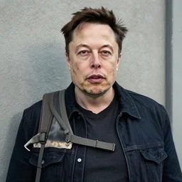 elon musk as a homeless man, 4 k