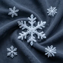 surreal photography silk snowflakes with tiny ghost faces