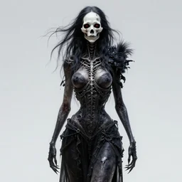 goddess of death in the style of nekro, artgerm, wlop, halo, octane render, peter mohrbacher