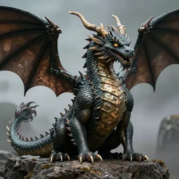 a photorealistic portrait of a dragon