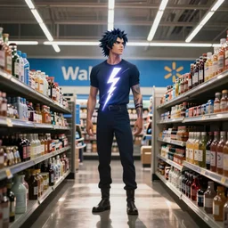 photograph of Lightning Farron shopping at Walmart