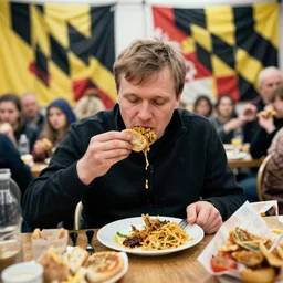 a russian man eating the entire population of maryland
