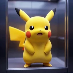 a mechanical pikachu in the elevator scene from the shining,