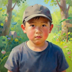 portrait painting ofa 4 5 - year - old middle - aged, robust, simple and honest ， wearing a cap, like tony leung chiu - wai by wenjun lin, irakli nadar, bright colors, octopath traveler, wenjun lin, unreal engine 5 highly rendered, global illumination, radiant light, detailed and intricate environment