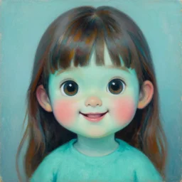 high quality high detail painting by lucian freud and jenny saville hd happy cute pretty turquoise