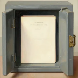 secret documents in a safe, pastels, painting by matthias grunewald