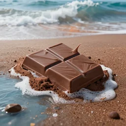 ocean made of chocolate