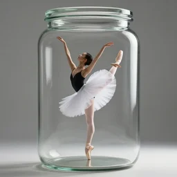 ballerina dancing inside of a jar
