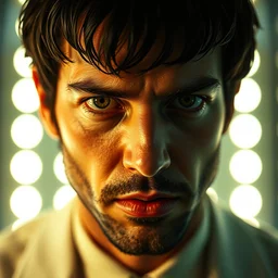 pulp fiction close up portrait photo, of matrix smith, cinematic lighting, sharp focus, 4 k close up photo by lexi sun, digital colored stipple by edward gorey and kim jung gi