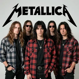 Metallica reimagined as a grunge band, grunge-tallica, 1993, flannel shirts, Metallica