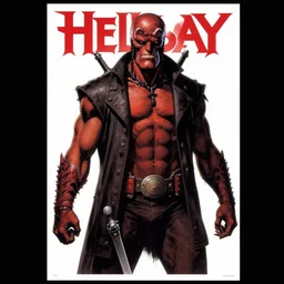 hellboy poster by bill sienkiewicz