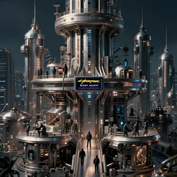 cyberpunk hackers in high tech compound by Ridley Scott
