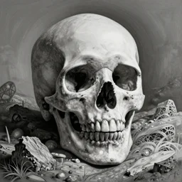 meaning of death by Alex Grey and M. C. Escher collaboration