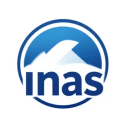 inas logo, blue and white, cad cam cae