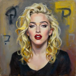 madonna an original artwork by jean michel basquiat realistic oil painting trending on artstation