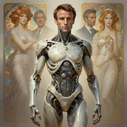 emmanuel macron as a organic cyborg, diffuse lighting, fantasy, intricate, elegant, highly detailed, lifelike, photorealistic, digital painting, artstation, illustration, concept art, smooth, sharp focus, art by john collier and albert aublet and krenz cushart and artem demura and alphonse mucha