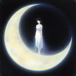 a tachisme oil painting moon shaped pool by yoshitaka amano of the black box, film poster from angels egg by japanese director mamoru oshii, vintage 8 0 s anime, ethereal, holy omnious, grainy, astounding, highly detailed and quality, delicate, soft, very detailed, well defined, color corrected iridescent light neon gradient
