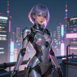 portrait anime visual futuristic female cyber warrior, on cyberpunk neon light tokyo rooftop, ssci - fi and fantasy, intricate and very beautiful, concept art, smooth, illustration, art by rossdraws and luxearte and liya nikorov and taekwon kim / a - rang and rongzhen luo
