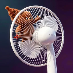 flying brown shit hits the large white fan, trending on artstation, digital art, dramatic lighting, vivid colors