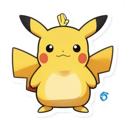 cute miss mascot poissoroy poissoroy seaking pokemon sticker art, cronobreaker, beeple game icon