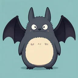 yo - kai watch cute bat monster. symmetrical. by myroslava sviridova