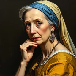 helen mirren painted by vermeer