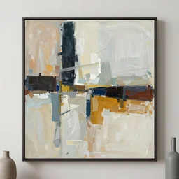 popular abstract painting with contrasting composition as a decorative object for living room