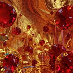 vivid conceptual dream of resonating pain, vaporwave, intense painful textures, vaporwave wallpaper environment, intense painful vibe, nobody here, intense painful shapes, intense painful structures, gold, ruby, glass, water, HDR, octane render, 8k, 4k