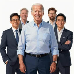 supersized portrait of joe biden standing, artstation winner by victo ngai, kilian eng and by jake parker vibrant colors, winning - award masterpiece, fantastically gaudy, aesthetic octane render, 8 k hd resolution