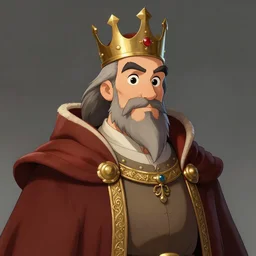 portrait of medieval old king, artstation, cartoon, elegant highly detailed digital painting, concept art, smooth, sharp focus, makoto shinkai, don bluth and michel ocelot, fujita goro, moebius