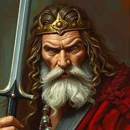 portrait of david letterman as king conan, the cimmerian