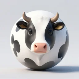 a sphere that looks like a cow